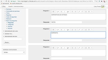 VIDEO 9.  Pregunta de emparejamiento