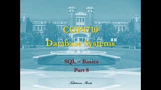 SQL Basics Part 8