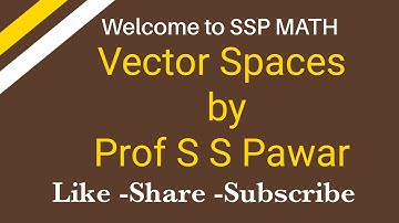 Vector Spaces Lecture 1