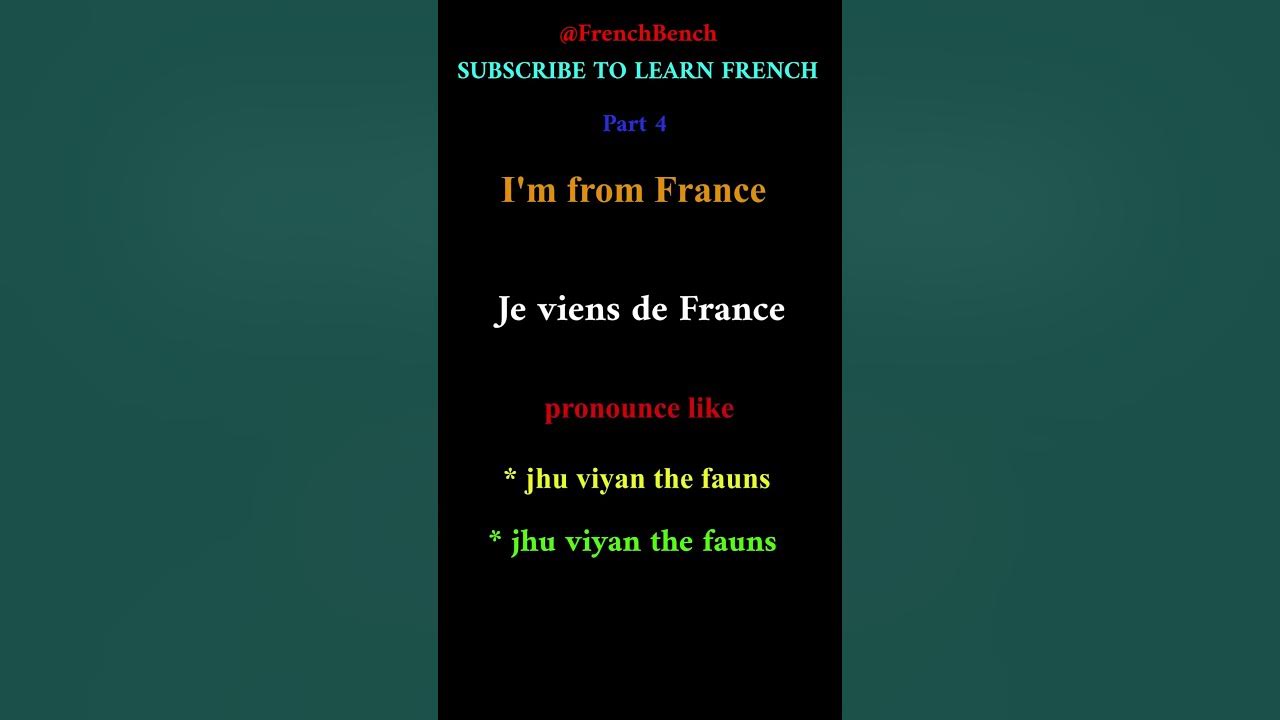 Where are you from in french learn french in seconds youtube