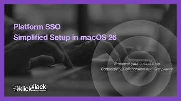 Platform SSO Simplified Setup in macOS Tahoe