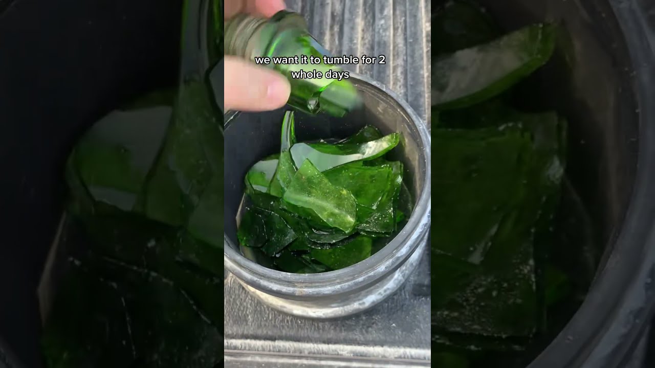 Making Sea glass in the rock tumbler