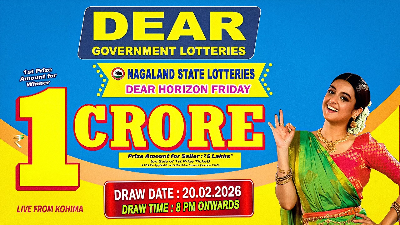 DEAR LOTTERY LIVE 8PM TODAY 20.02.2026 | NAGALAND LOTTERY SAMBAD LIVE DRAW