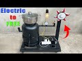 Waste oil stove combined with free power station new creative ideas 2023 with used oil burner stove