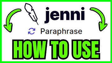 How To Use Jenni AI For PARAPHRASING (FULL GUIDE) 2025