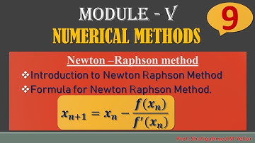 #9 || Introduction | Newton Raphson Method || Formula || 18MAT21|| By Shafiqahmed