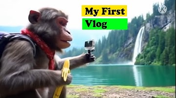 My First Vlog 🐒 | Funny Monkey Moments & Daily Jungle Life | Monkey Vlogs