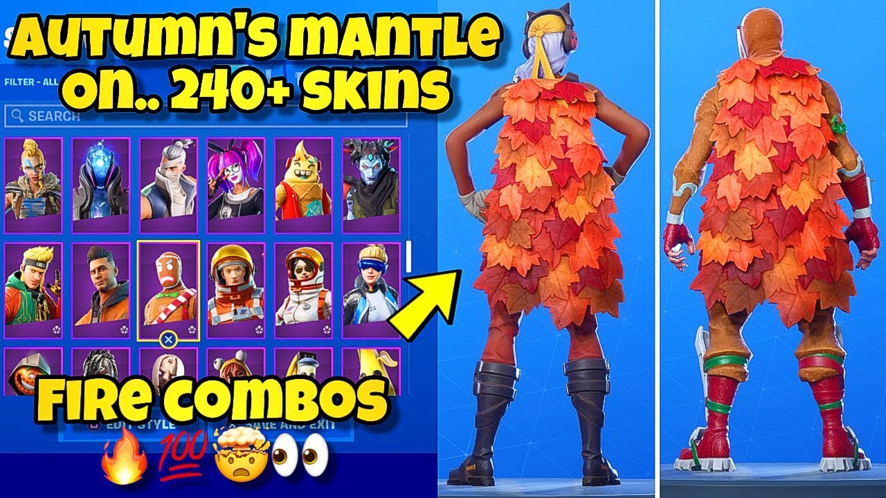 NEW "AUTUMN'S MANTLE" BACK BLING Showcased With 220+ SKINS Fortnite BR
