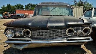 Rare 1959 Oldsmobile Dynamic 88 Comet Ambulance Junkyard Find 