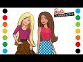 Barbie Fashionistas Part 4 Coloring Pages for Kids | Digital Coloring