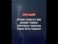 Another round of strong to severe storms possible today into tonight.
