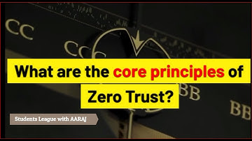 What are the Core Principle of Zero Trust ?