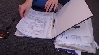 ASMR Sorting Paper Documents In To Binder Intoxicating Sounds Sleep Help Relaxation