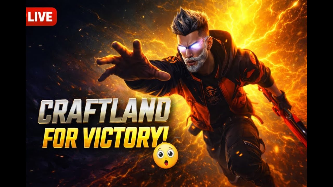 SATVIKFF FREE FIRE LIVE CRAFTLAND  CHALLENGE STARTED  😱DAY 6