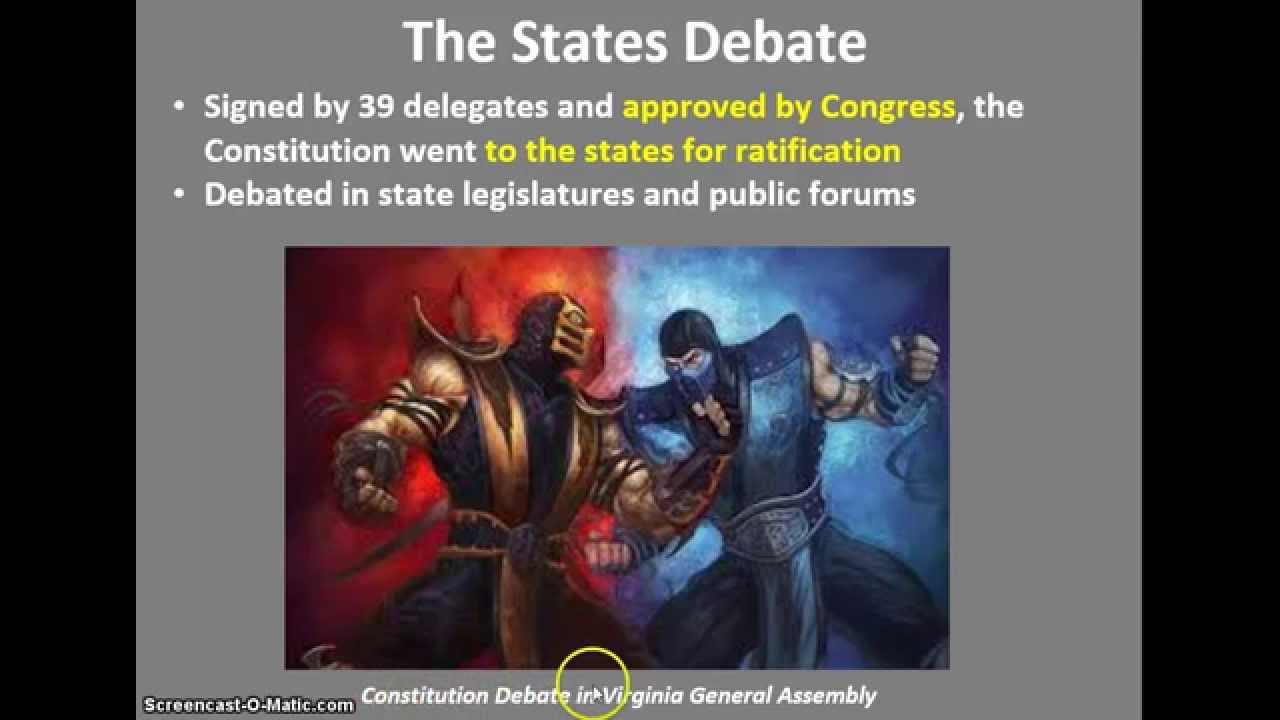 Federalist vs anti federalist ratification