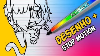 Garota Gacha Life Mini Filme Como Desenhar E Pintar Em Stop Motion Anime Gacha Chibis