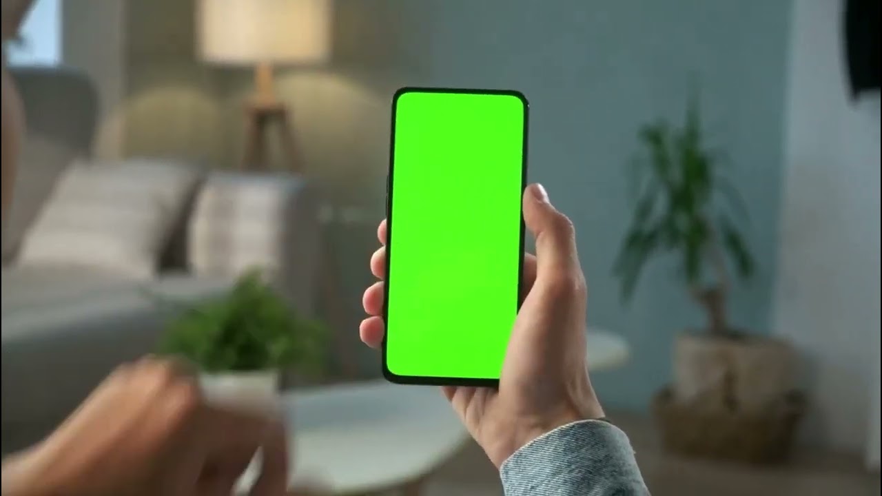 Hand Touch Mobile Frame Green Screen Animation Effects | Mobile With Hand | 4k green screen tv