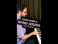 Como fazer o ritmo 12312312 no piano piano pianista pianoacompanhamento