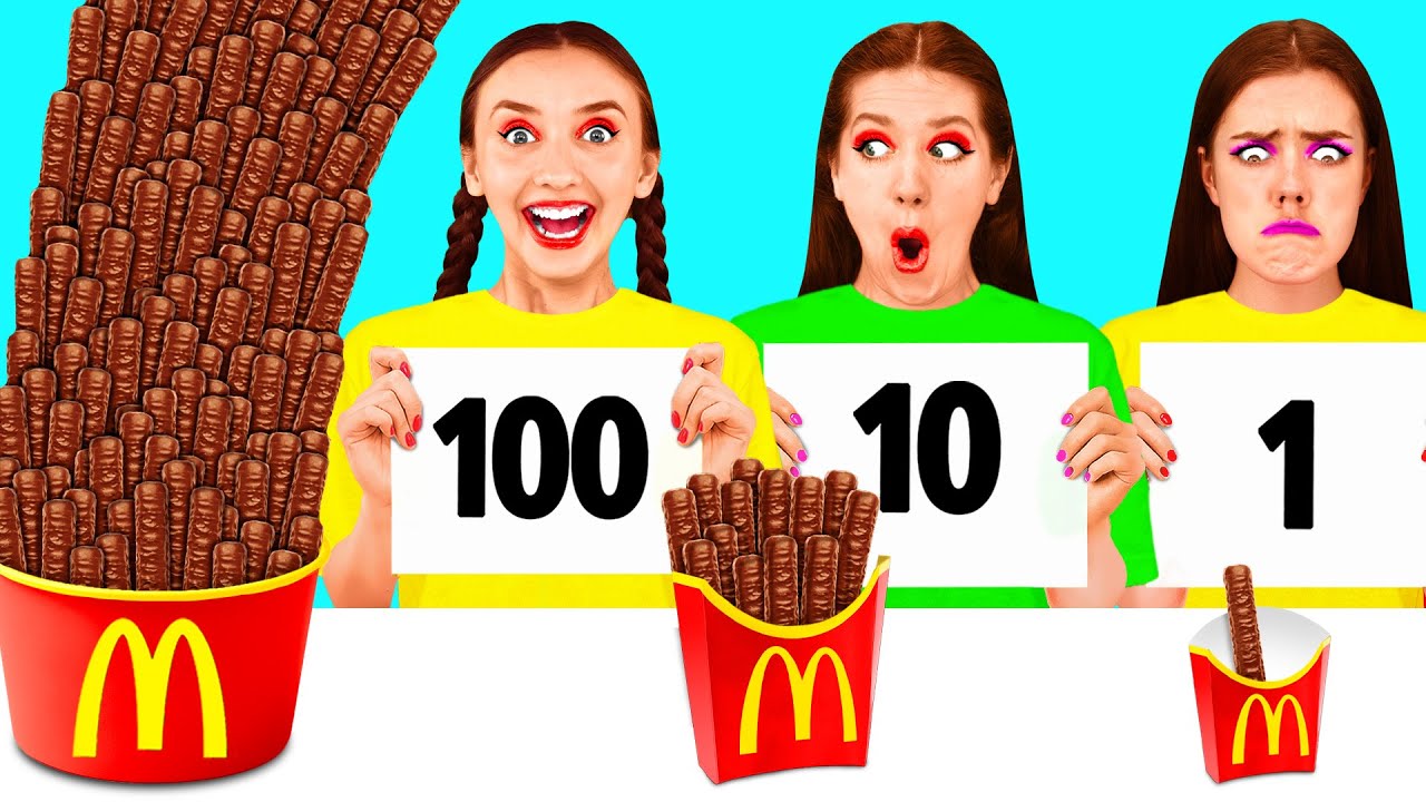 Challenge Video 100 Layers of Food Challenge | Funny Challenges - YouTube