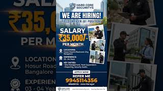 35000Rs salary for monthly job #security field officer job vacancy #high salary job #new job vacancy