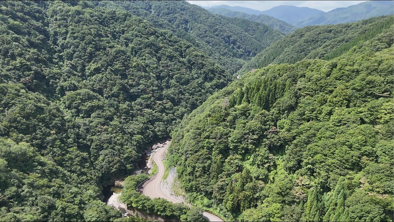 島根県益田市匹見町 表匹見狭 魚飛 drone view01