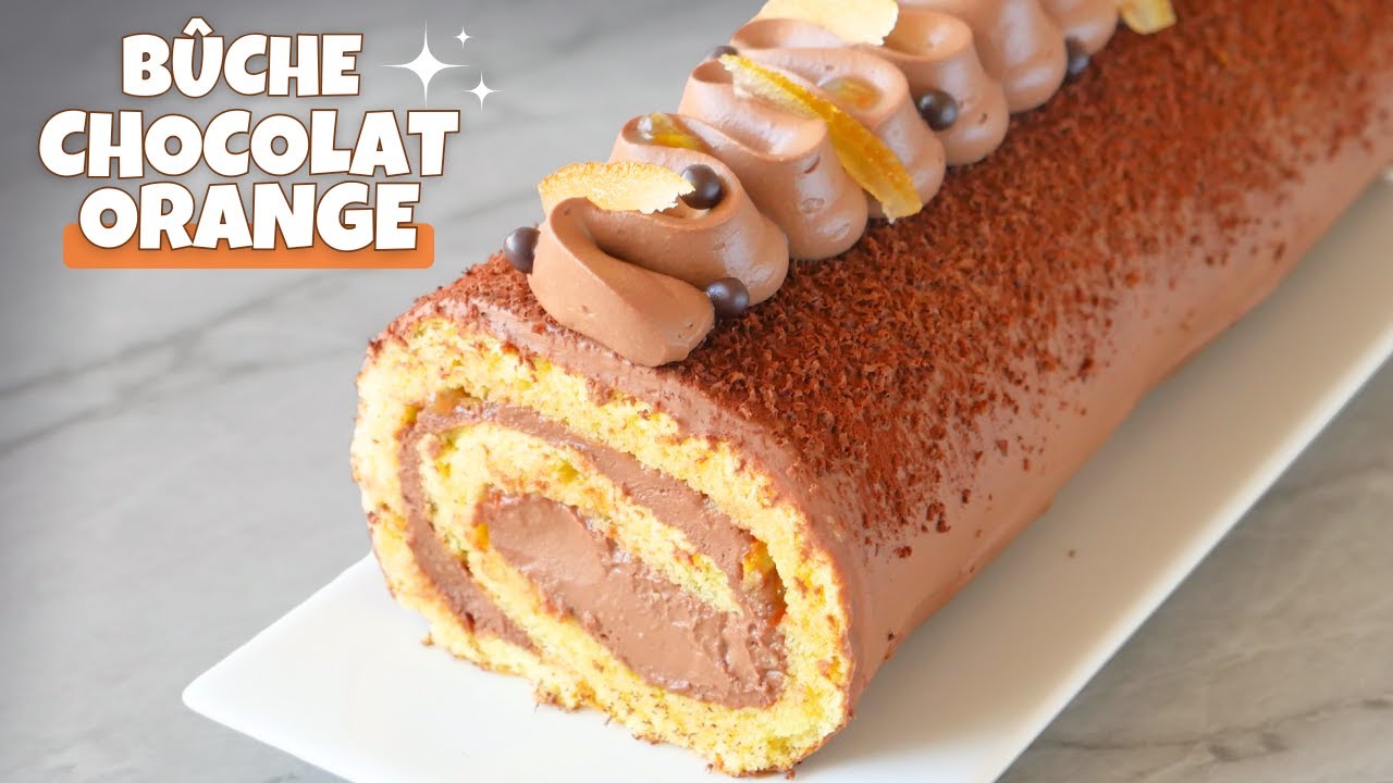 BÛCHE CHOCOLAT ORANGE 🍊 La Recette Facile qui Régale Tout le Monde !
