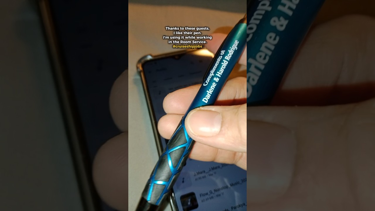 Cruise guests give a customized pen as a tip- compliment pen🛳️Darlene&Harold Rodrigue #cruiseship