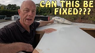 видео: Подготовка поврежденной в результате аварии крыши автодома к установке световых люков картинка: Подготовка поврежденной в результате аварии крыши автодома к установке световых люков