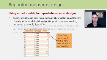 Repeated-measures mixed models in Jamovi PART 1 (of 2)