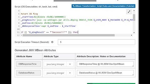 Generic DevOps MBean Screencast: SQL MBean Transformation on WebLogic