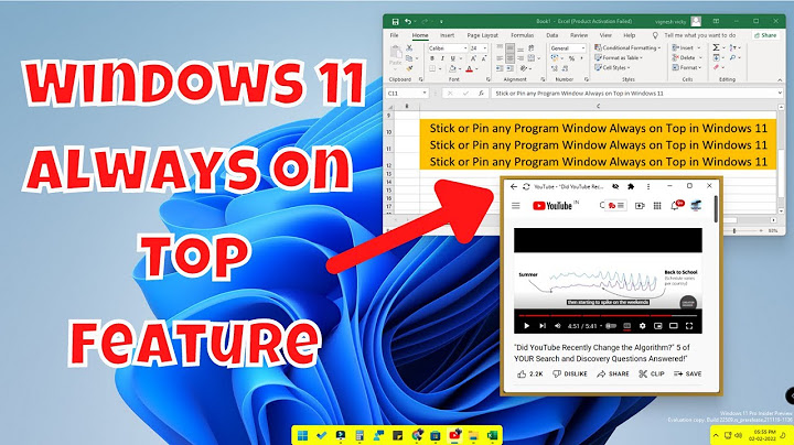 How to pin a window on top windows 10