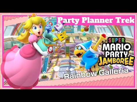 ♡Super Mario Party Jamboree - Party Planner Trek (Rainbow Galleria) Peach Gameplay♡