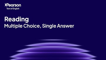 PTE Academic | Reading | Multiple Choice, Single Answer