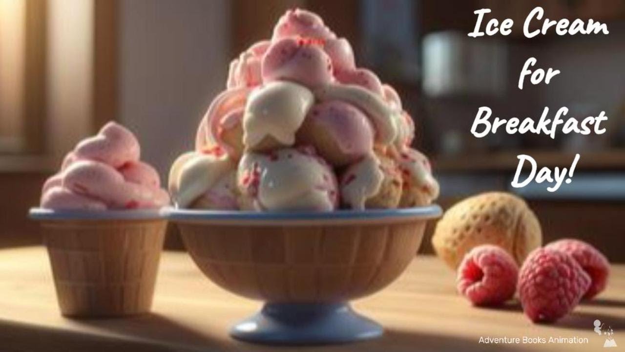 🍦 Ice Cream for Breakfast Day Adventure - Animated Story for Kids! 🌈 - Animated Read Aloud Kids Book