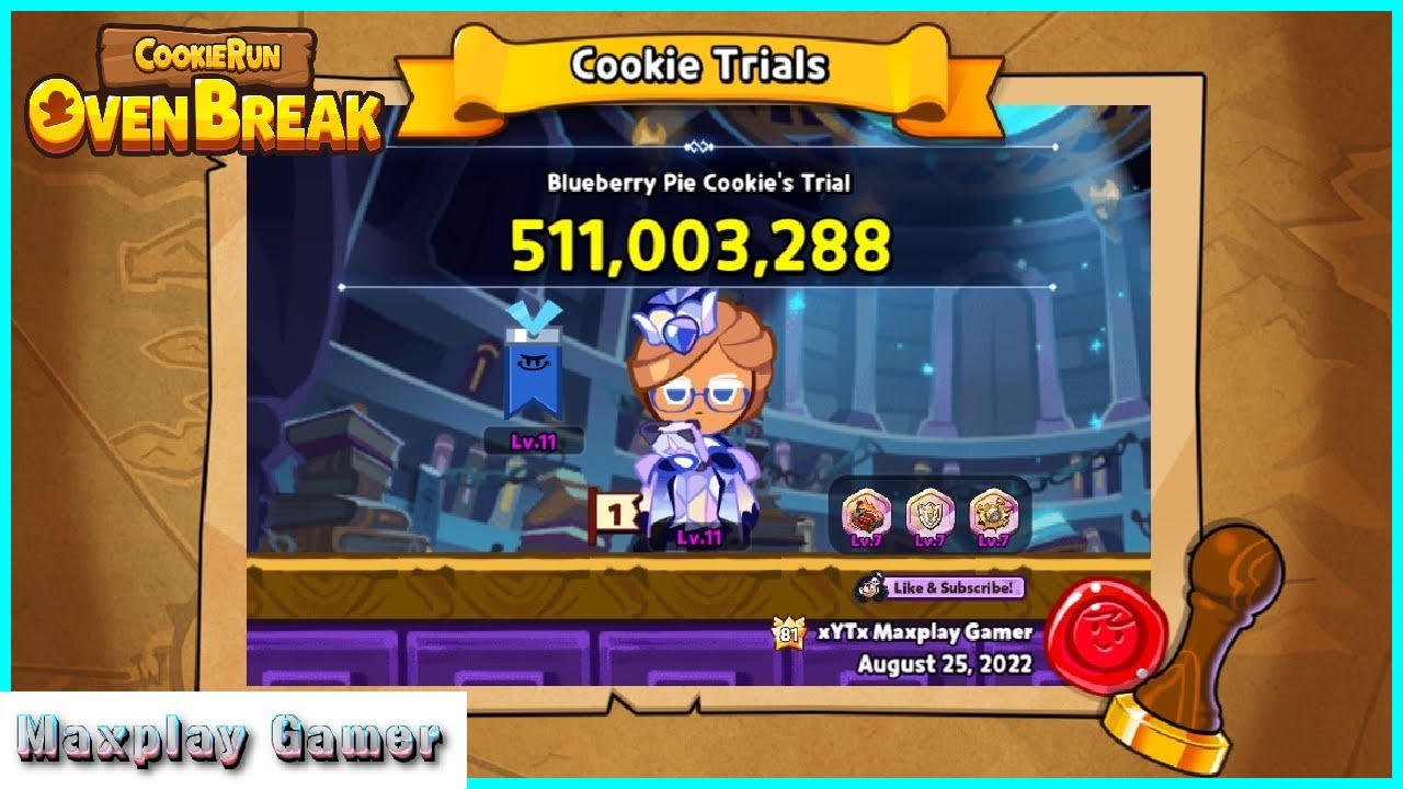 [Cookie Trials] Blueberry Pie Cookie 511M l Cookie run: Ovenbreak