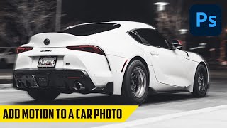Turn a Static Car Photo to Dynamic in Photoshop Tutorial - Create Motion to a Parked Car screenshot 5