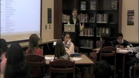 Teacher librarian sharing about databases