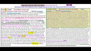 Hear this and listen Ps 49 & Isa 49