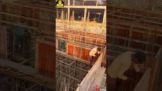 Shuttering Work in Construction Site | Slab &amp; Column Shuttering Process 🏗️ @c@civiltacticspro