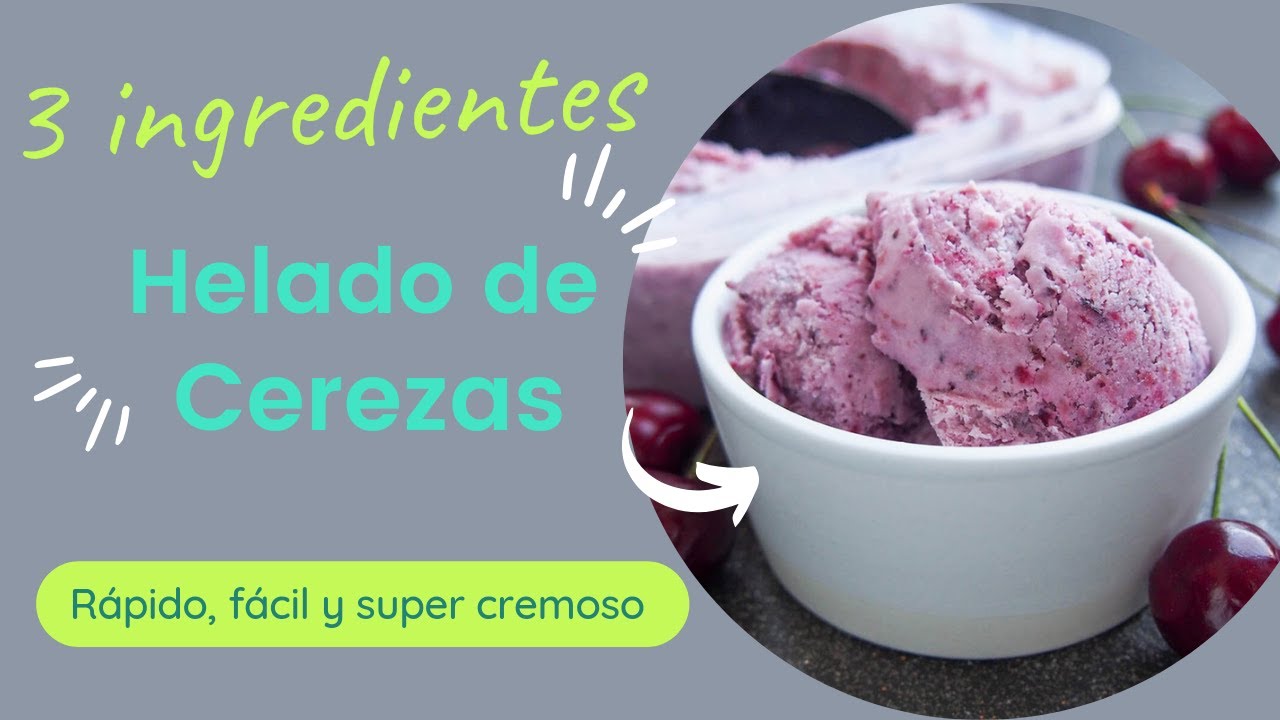 Helado Cremoso de Cerezas | ¡Solo 3 Ingredientes!