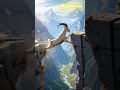Goat's Leap Turns Disaster: Cliff Split Leaves It Stranded! 🐐⛰️😱