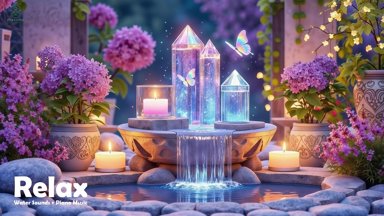 Peaceful Piano with Soothing Water Sounds 🌿 Insomnia Relief, Anxiety & Stress | Calm Mind & Body