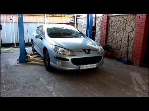 Peugeot 407 1,8 Пежо 407 2005 года Замена ремня ГРМ роликов и помпы  1часть