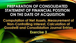 CONSOLIDATION LEC W7/1| 3:Ex 3 Ketupat| MFRS 10/IFRS 10| Prepare CSOFP on the D.O.A. of Subsidiary