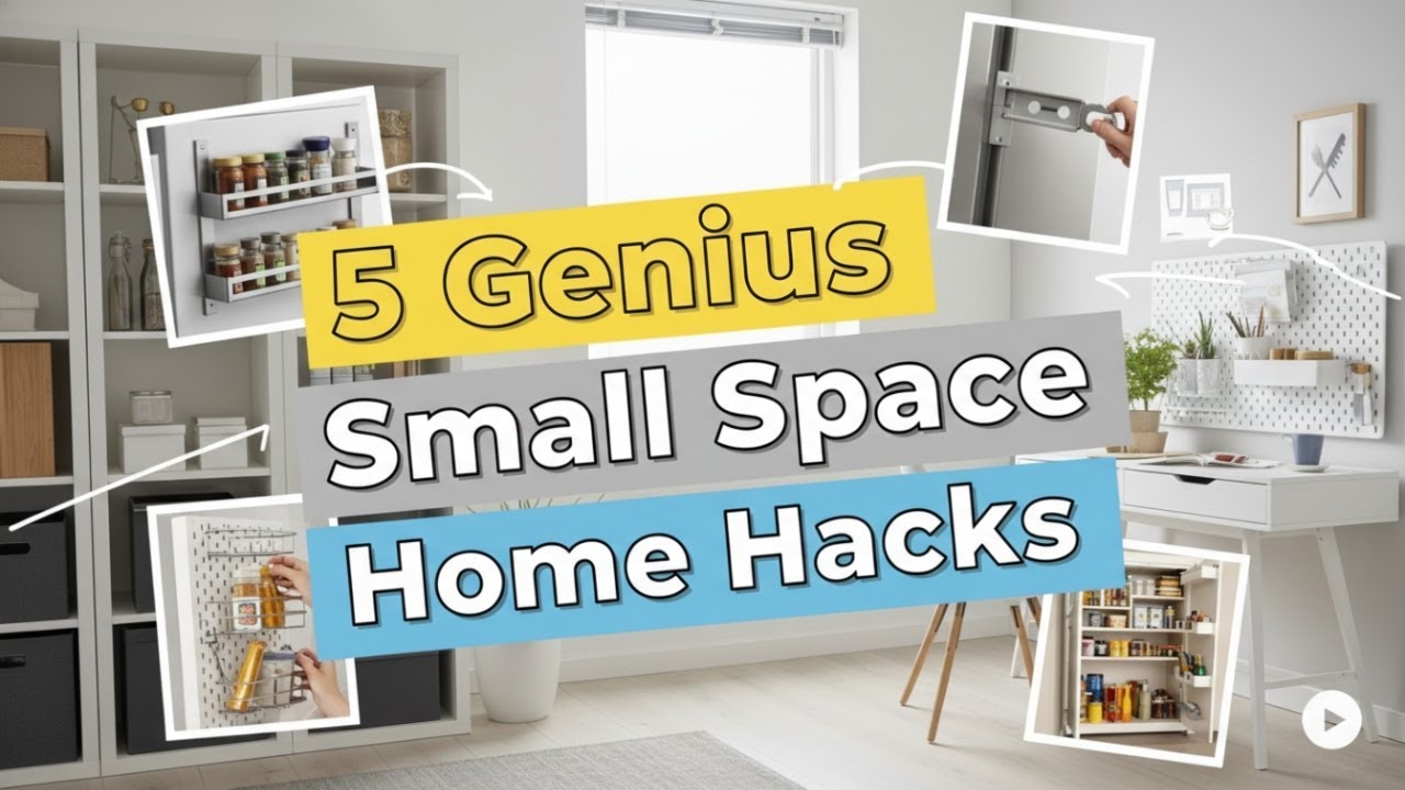 5 Genius Small Space Home Hacks - YouTube