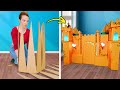 أفكار رائعة للحرف الورقية 📦✂️😍 إعادة التدوير والأفكار اليدوية للآباء الذكياء! 🏰