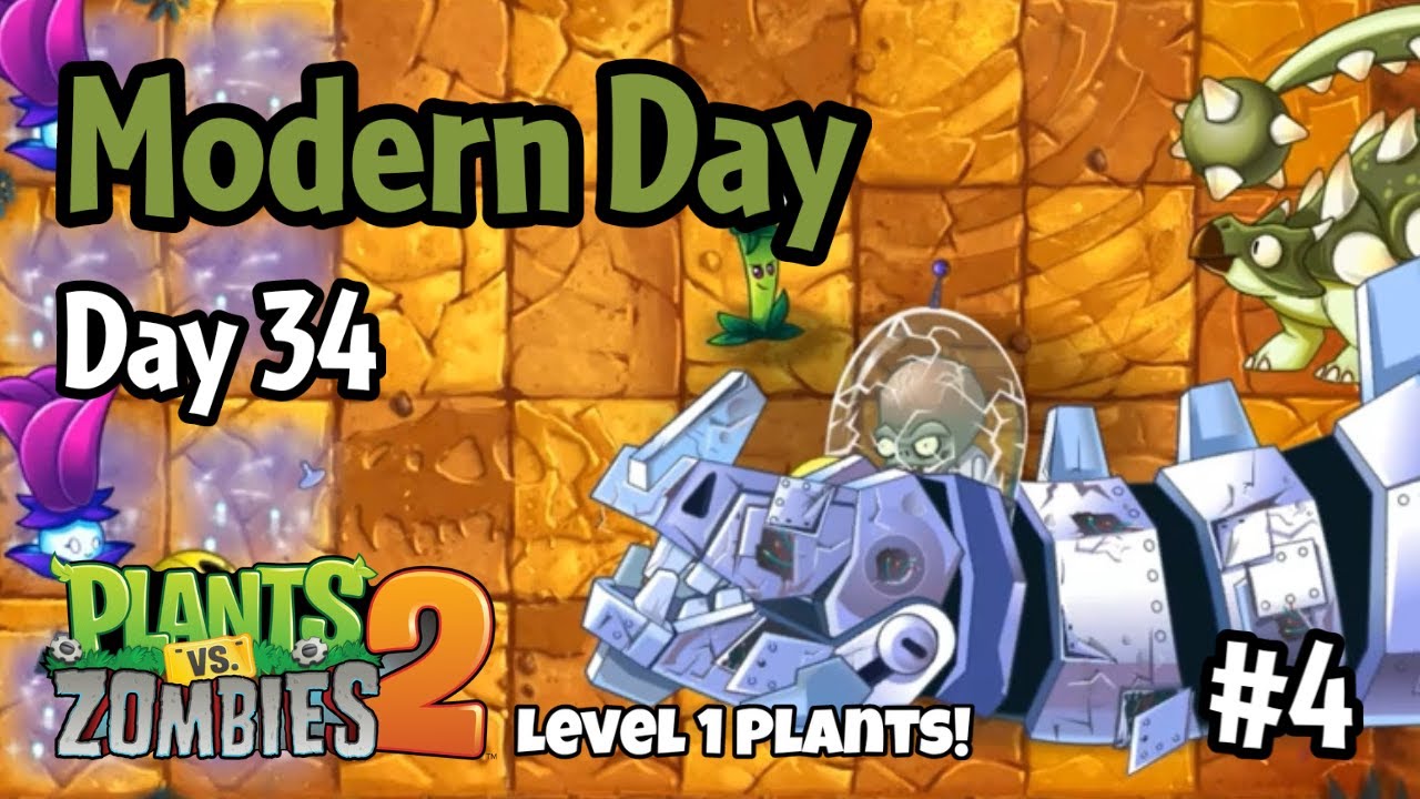 Plants vs Zombies 2 | Modern Day - Day 34: #4 Zombot Dinotronic ...