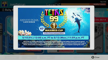 Tetris 99 (Nintendo Switch) - Endless Ocean Luminous Theme Matches