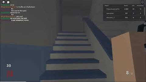 hacker in project lazarus (roblox - wallhacks - pistolhacks - idk what hacks he had)