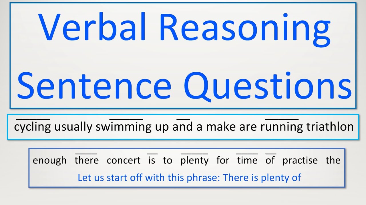 verbal reasoning problem solving questions